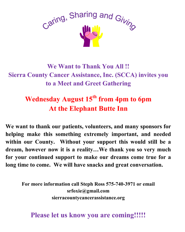 Meet and Greet Sierra County Cancer Assistance