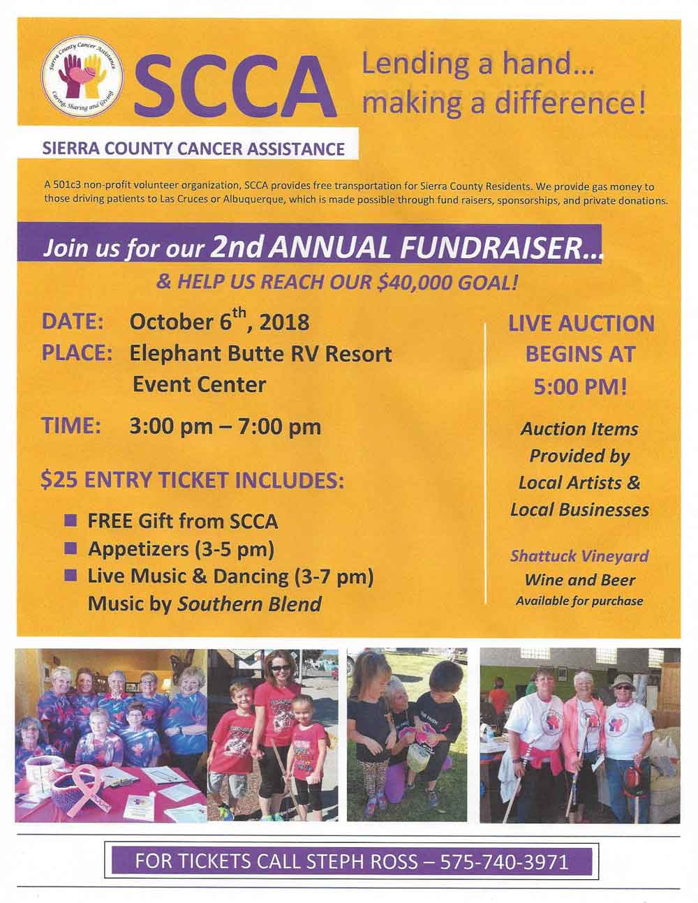 October 2018 fundraiser for Sierra County Cancer Assistance