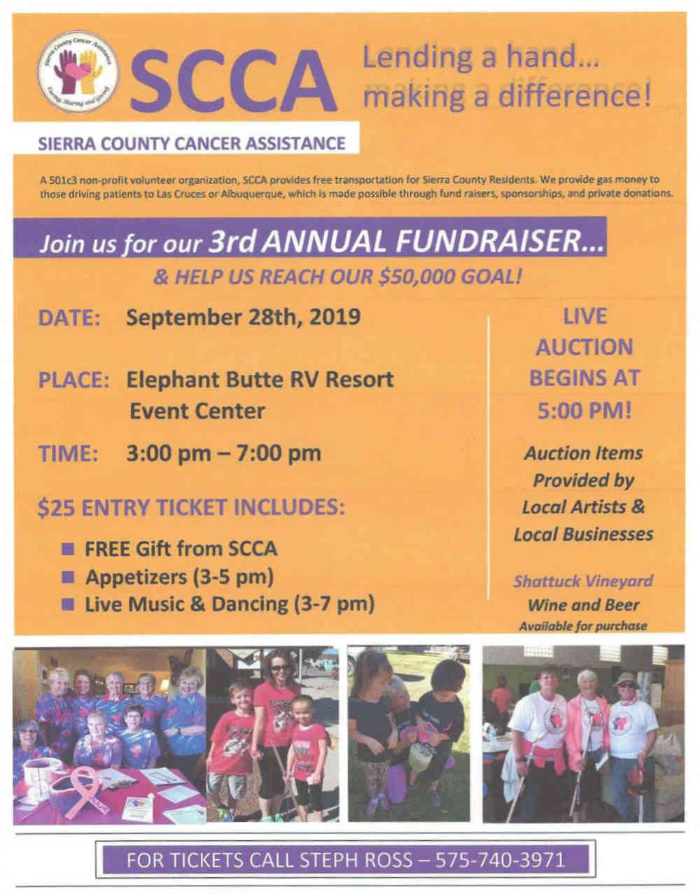 September 2019 fundraiser for Sierra County Cancer Assistance