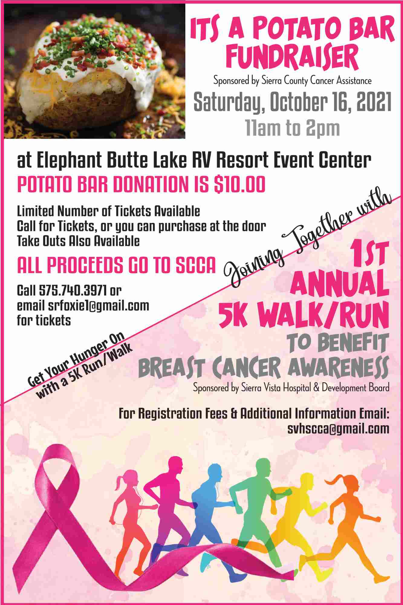 potato bar fund raiser & 5k run